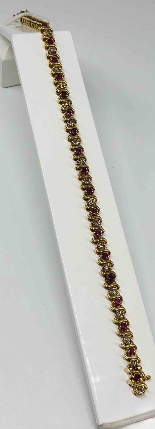 Ruby And Diamond Tennis Bracelet - Image 3