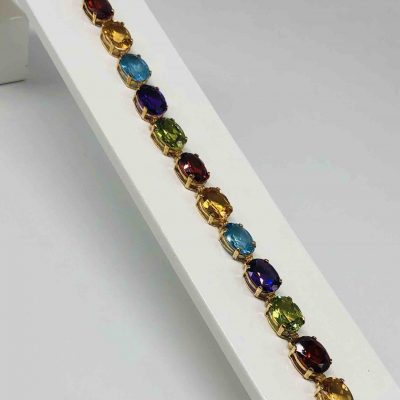 Womens Multicolored Stones Bracelets