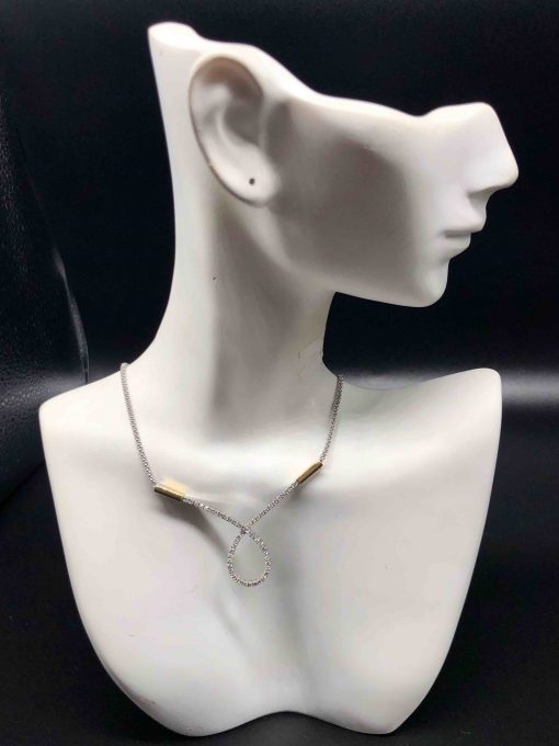 14 KT 2 Tone Gold Rope Chain With Diamonds