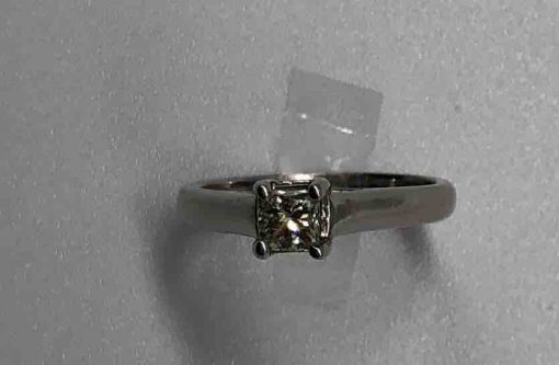 White Gold Solitaire Ring - Image 2