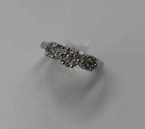 3 diamond flowers ring - Image 2