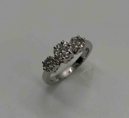 3 diamond flowers ring - Image 3