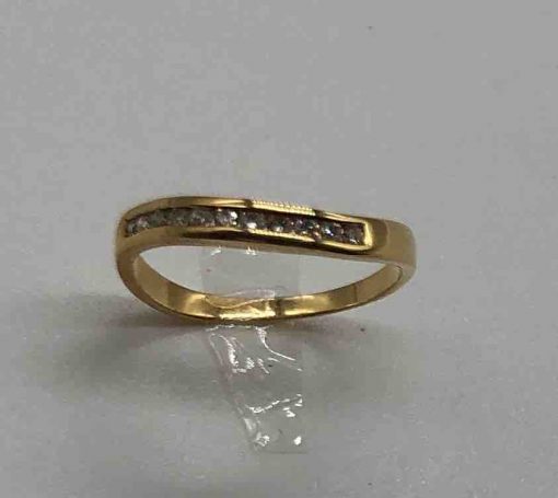 Gold Slim Wavy Band