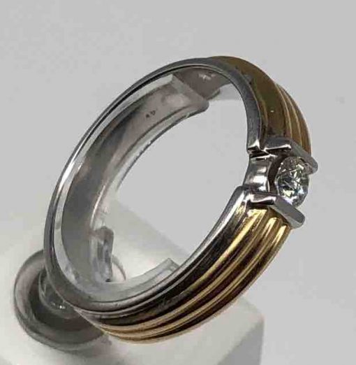 2 Tone Band With Diamond - Image 3