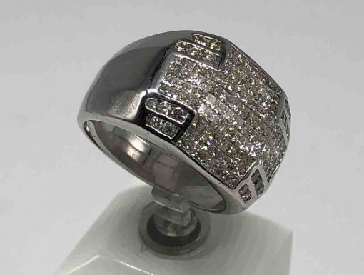 White Gold Ring With Diamonds - Image 3
