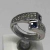 Overlapping Band Of Diamonds Each With A Square Of Sapphires - Image 2