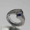 Overlapping Band Of Diamonds Each With A Square Of Sapphires - Image 3
