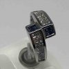 Overlapping Band Of Diamonds Each With A Square Of Sapphires