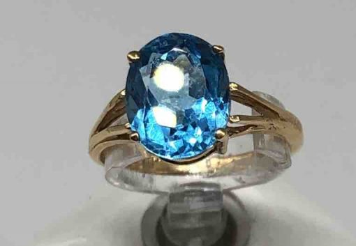 Oval Blue Topaz Ring - Image 2