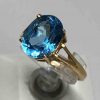 Oval Blue Topaz Ring