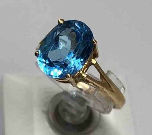 Oval Blue Topaz Ring