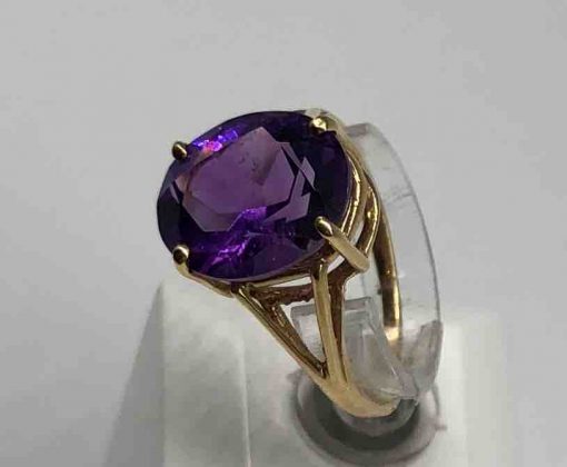 Medium Round Amethyst Ring - Image 3