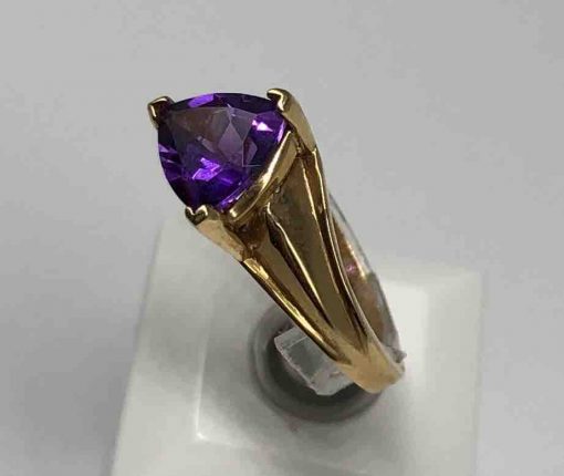 Medium Triangular Amethyst Ring - Image 3