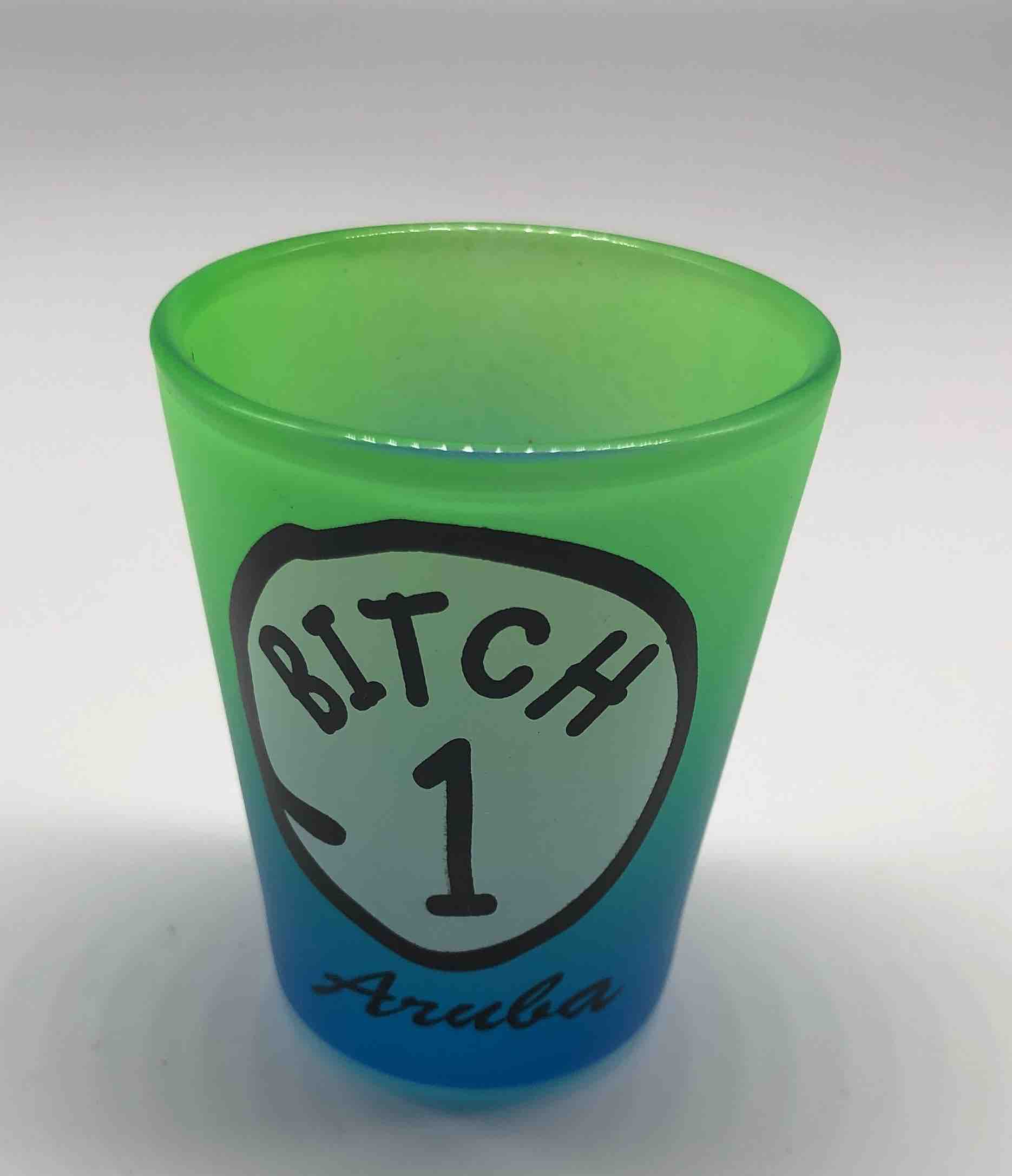 bitch 1 regular Shot-glasses - Style Aruba Your Favorite Souvenir