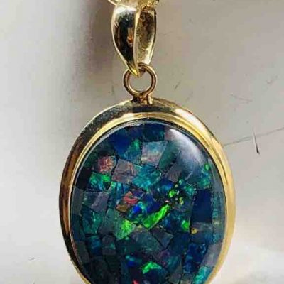 Mosaic Opal Pendants
