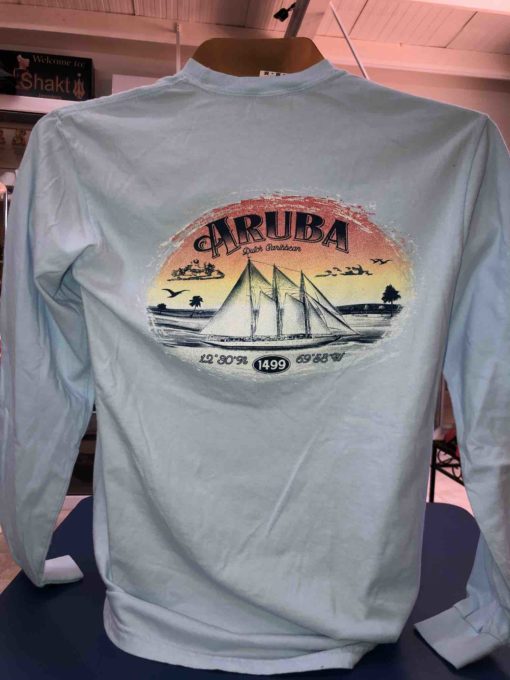 Sail boat with sunset (Chambray)