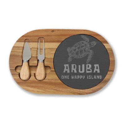 Engraved Aruba Turtle Charcuterie Board