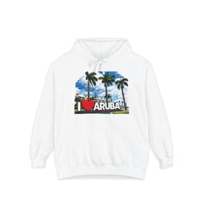 Aruba Palm 'I Heart  Aruba' Hoodie — Tropical Vacation Sweatshirt